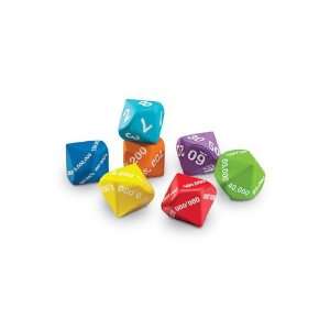  4 Pack LEARNING RESOURCES FOAM DICE PLACE VALUE 