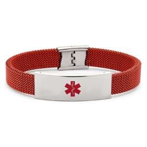    3023   Mesh Bracelet   Red   7   Medical ID