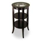 Winsome Wood Genoa Accent Table Inset Glass Two Shelves WD 92318 by 