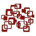 Wall Decor Plus More Red Funky R/ Squares Wall Vinyl Sticker Decal 20 