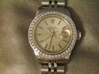 Ladies Rolex Stainless Diamond Wristwatch Watch 69190  