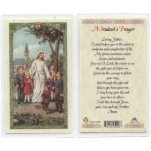  Jesus with Children   A Students Prayer Holy Card (HC9 
