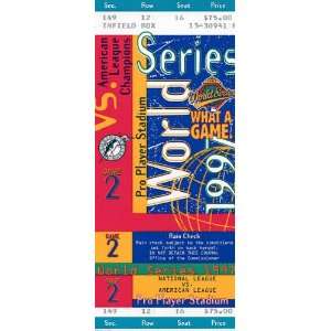  1997 World Series Game 2 Full Ticket Sports Collectibles