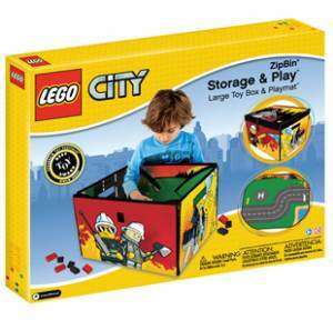 ZipBin Lego City Fire Storage and Play LG New  