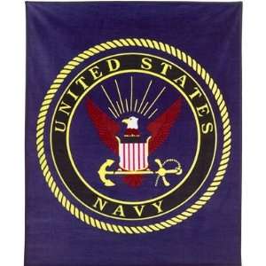 US Navy Emblem Fleece Blanket 