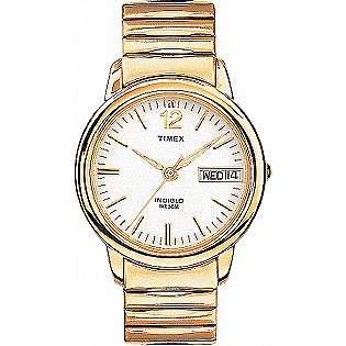  Gold Dress Watch with Expansion Band  Timex Jewelry Watches Mens