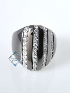 Damiani 18K Black Gold and Micro Pave Diamond Ring SAVE  