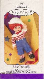  Mop Top Billy Raggedy Ann Andy doll Madame Alexander XMAS Ornament NEW