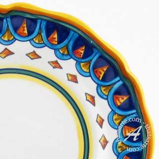 Italian Geometric Handmade Platter   Ricciarelli Deruta  