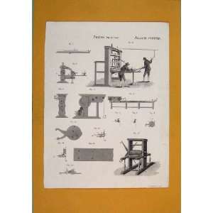   Printing Machine Engines Architectural Print 1815