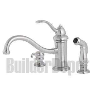   Faucet With Handspray by Price Pfister   T34 PTSS in Stainless Steel