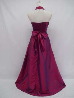 Cherlone Plus Size Satin Dark Purple Ball Gown Wedding/Evening Dress 