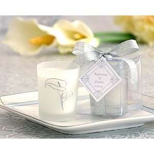  Scented Frosted Glass Votive  Calla Lily