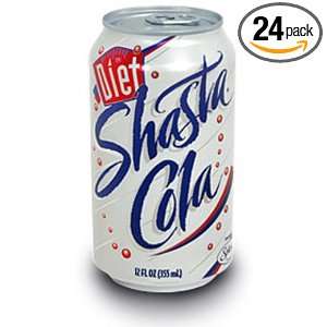 Shasta Soda Diet Cola, 12 Ounce Cans (Pack of 24)  Grocery 