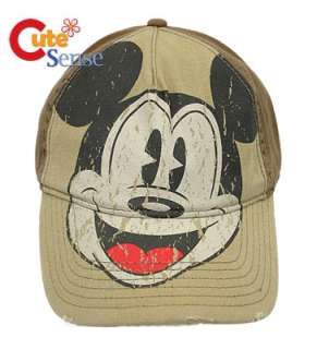 Disney Mickey Mouse Adjustable Baseball Cap/Hat Beige  
