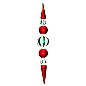  Giant Finial Christmas Ornament   100 in.   Red White and Green 
