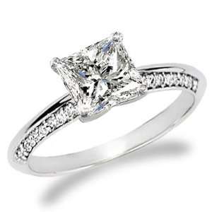  2.33 Carat Princess & Round Cut Certified Over Size 