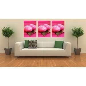 com HDR high dynamic with 3 panels pink eggs decoration Canvas photo 