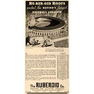   Roofing Cleveland Baseball Stadium   Original Print Ad