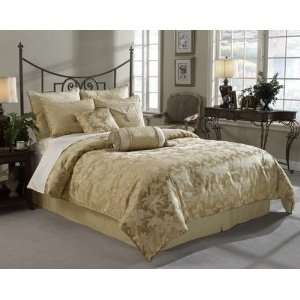  8pc Jenee Gold King Size Bed in a Bag Comforter Set