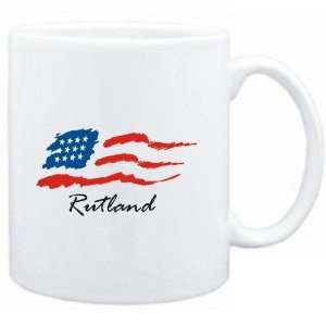  Mug White  Rutland   US Flag  Usa Cities Sports 