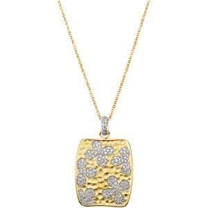 14K Yellow Gold Gold Plated Cubic Zirconia Necklace With 2 Extender W 