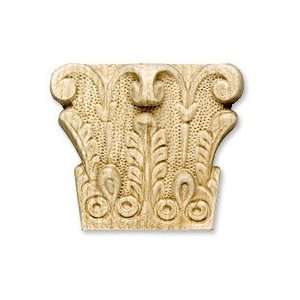 Hafele Ornament, carved, acanthus, 5 1/8 inch W x 1 9/16 inch D x 4 1 