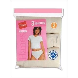 Hanes Womens Cotton Hi Cuts Assorted 6 by Hanes