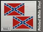 Rebel Flag Sticker SET (2) 3x1.8 South Confederate Civil War Decal 