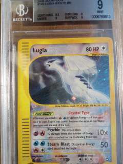 Pokemon LUGIA 149/147 BGS MINT 9 Graded w/ GEM MINT 9.5 SUB Crystal 