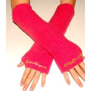  Fingerless Gloves handmade Knitted Wool long size 