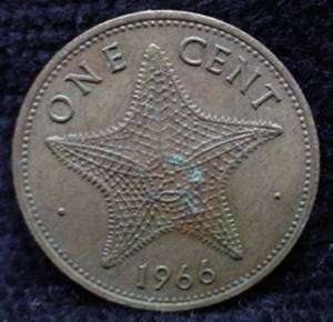 1966 Bahama 1 Cent Coin Penny $0.01  