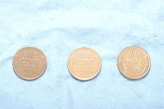 LOT 3 COINS 1 CENT USA 1940,,1953,1956.  