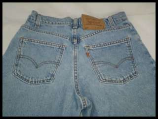 Vintage 80s LEVIS DENIM 565 ORANGE TAB WIDE LEG shorts. Made in the 
