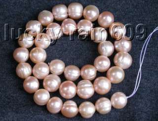 12mm natural pink FW pearls loose strands beads s1699  