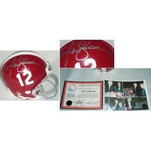  Ken Stabler Signed Alabama ProLine Riddell Helmet 