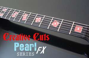 DICE RED PEARL FOR ALL GUITAR & BASS VINYL DECAL INLAYS  