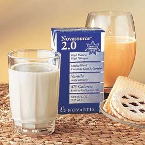 Novartis Nutrition Novasource 2.0 Nutritional Drink Vanilla   Case of 