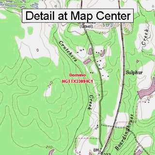 USGS Topographic Quadrangle Map   Domino, Texas (Folded/Waterproof 