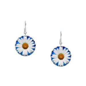    Earring Circle Charm Daisy Energy Blue Artsmith Inc Jewelry