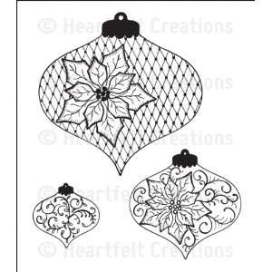 Heartfelt Creations Rubber Stamps   Poinsettia Ornament 2