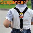 Red Cartoon Children Toddlers Adjustable Suspenders Trousers Y Back 