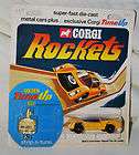 Vintage 1970 72 Corgi Rockets 904 Porsche Carrera 6   Yellow   Mint on 