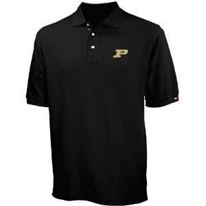 Tommy Hilfiger Purdue Boilermakers Black Club Polo  Sports 