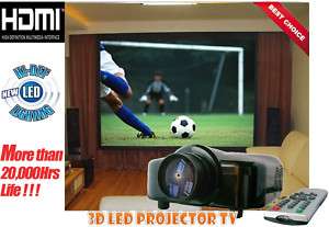 HD protable LED 1080P projector HDMI PC Wii PS2/3 Xbox  