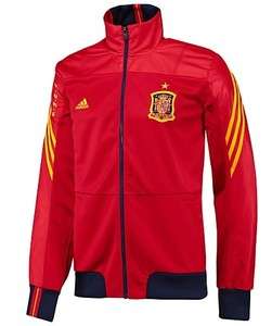 New Adidas Mens SPAIN TRACK TOP Soccer Football Red Espana Jersey 