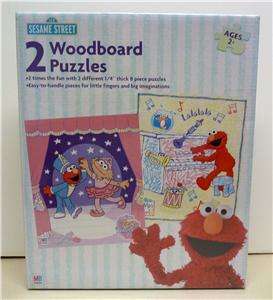 WOODBOARD PUZZLES SESAME STREET AGES 2+ NEW,SEALED  