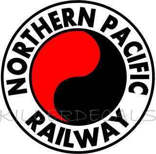 12 NORTHERN PACIFIC RAILROAD LOGO DECAL TRAIN STICKER WALL OR WINDOW 