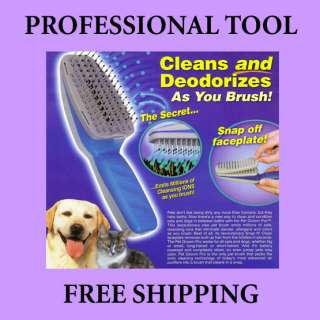 Amazing Ionic Pet Deshedder Tool Rake Groomer Brush Hair Dog & Cat 