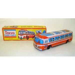   Tin Tokyo Coach Repoduction of a Japanese 1960s Toy Bus Toys & Games